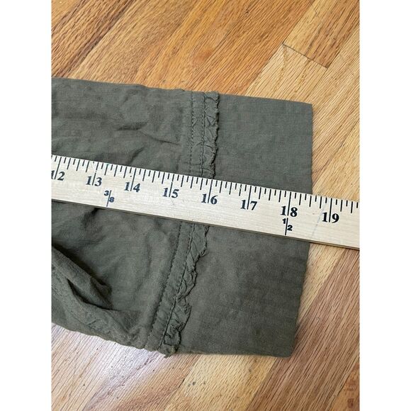 Free People Intimately Women's S Green Blouse Cotton Top Front Button Embroidery - Picture 6 of 9